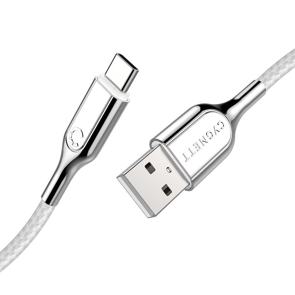 CY2697PCUSA - Cygnett Armored 2.0 USB-C to USB-A(3A/60W )Cable 1M -White | Tech Supply Shed