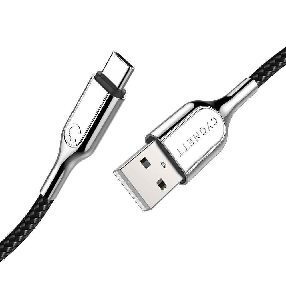 CY2682PCUSA - Cygnett Armored 2.0 USB-C to USB-A(3A/60W )Cable 2M -Black | Tech Supply Shed