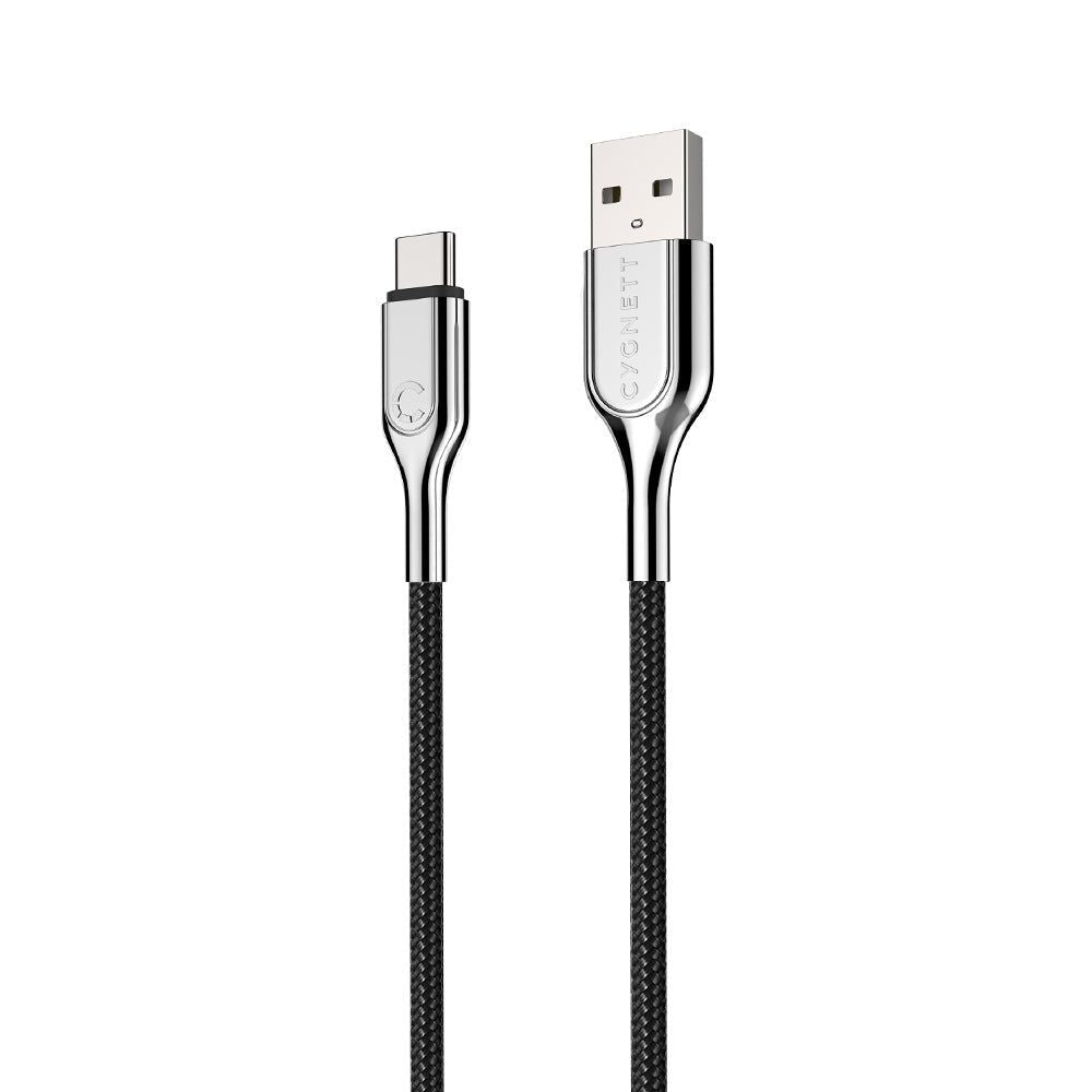 CY2682PCUSA - Cygnett Armored 2.0 USB-C to USB-A(3A/60W )Cable 2M -Black | Tech Supply Shed