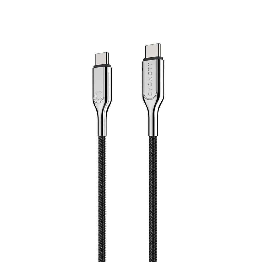 CY4362PCTYC - Cygnett Armored 2.0 USB-C to USB-C (5A/100W )Cable 50cm - Black