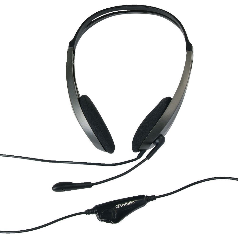 Verbatim Multimedia Headset with Microphone | Tech Supply Shed