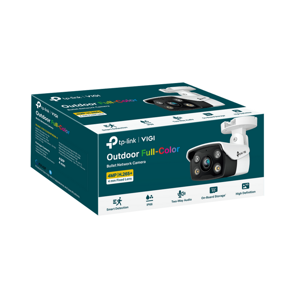 Retail box for TP-Link VIGI outdoor full-color bullet network camera.