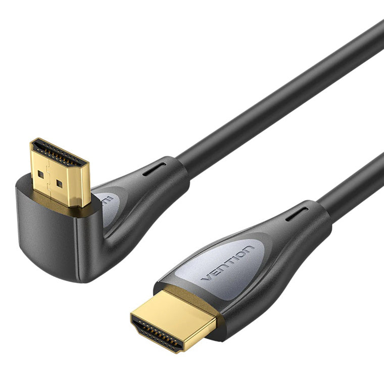 Vention HDMI-A Male to Male 4K HD Right Angle Cable 90 Degree 2M Black Default Title