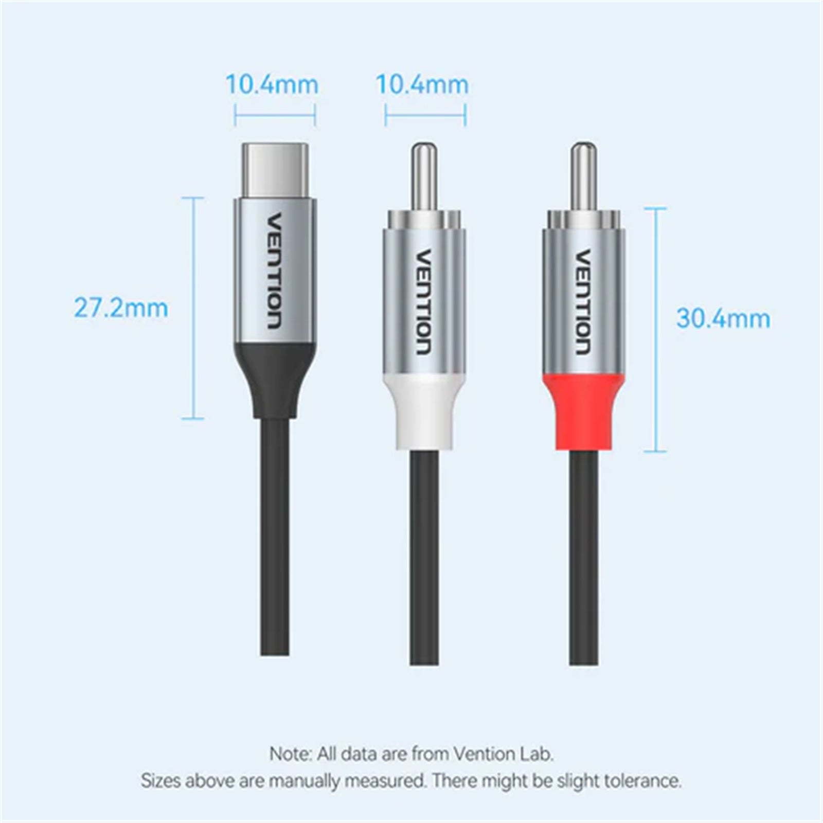 Vention USB-C Male to 6.35MM Male with DAC Audio Cable 1M Gray