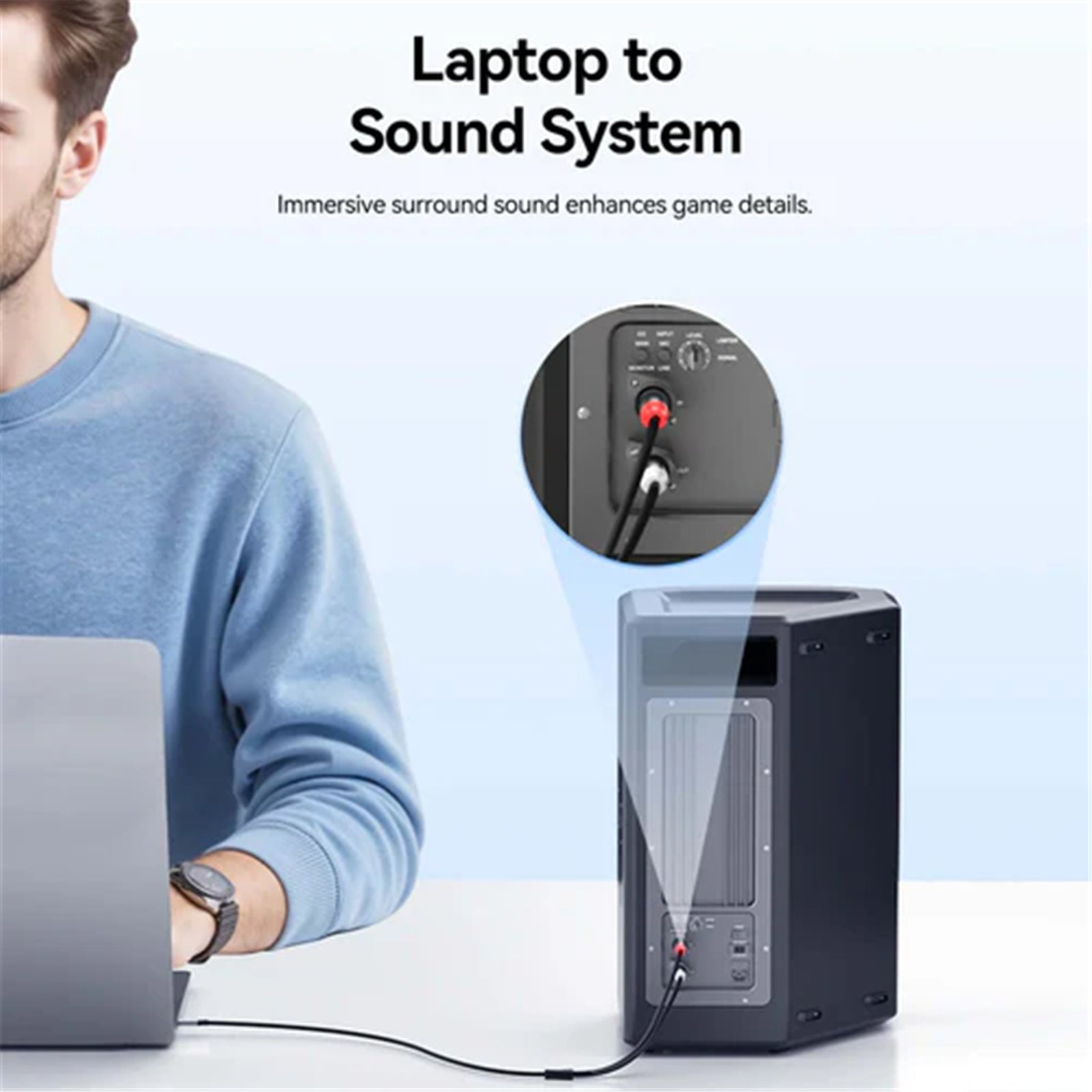 Vention USB-C Male to 6.35MM Male with DAC Audio Cable 1M Gray