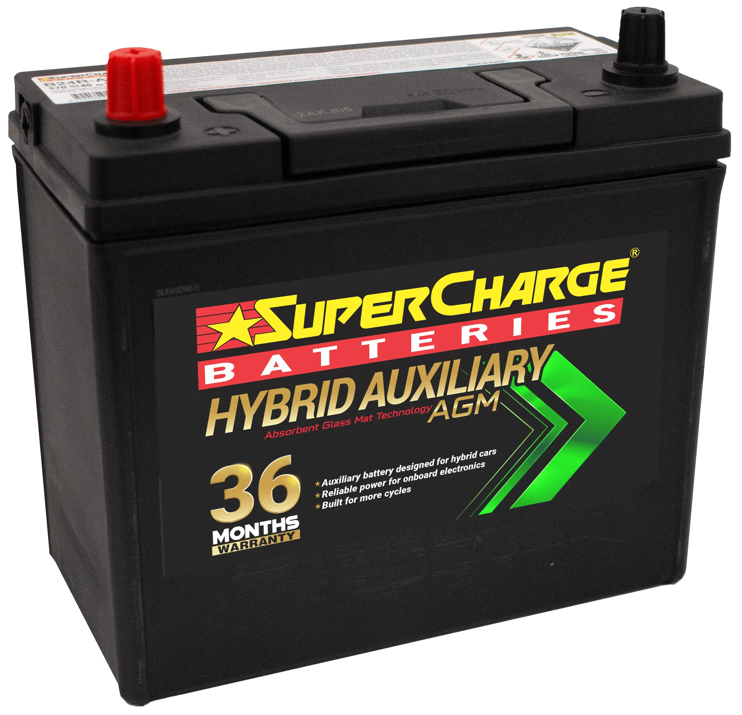 B24R-AGM - Supercharge Hybrid Auxiliary B24R-AGM Battery