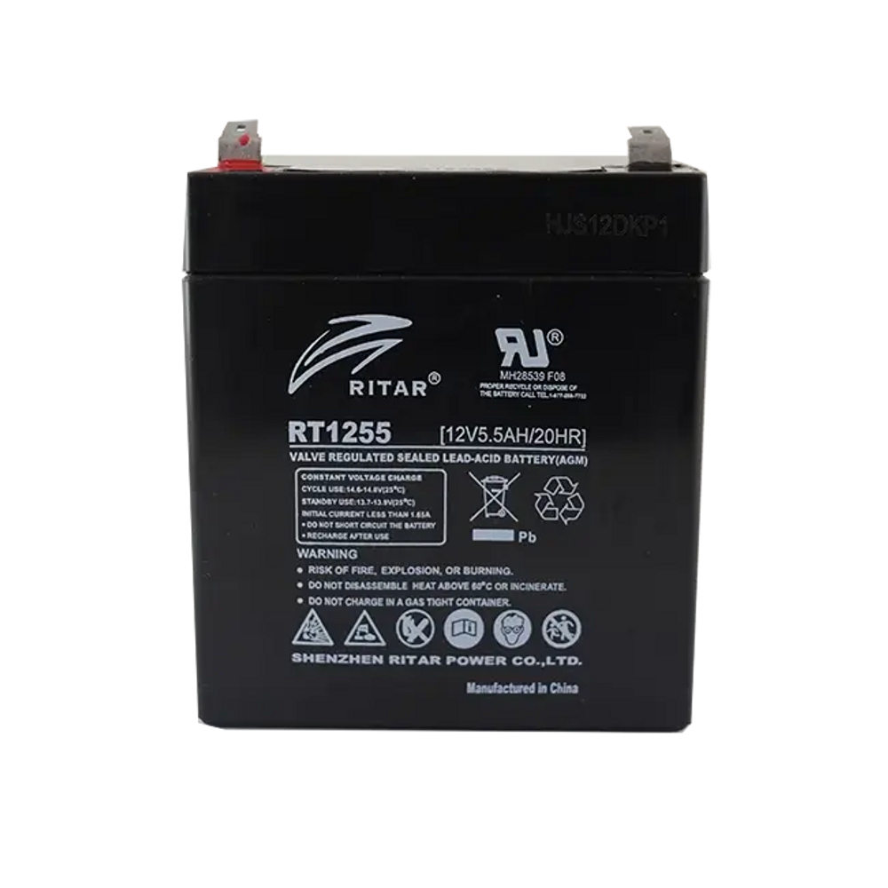 RT1255F1 - Ritar - 12VDC 5.5Ah Sealed Lead Acid Battery