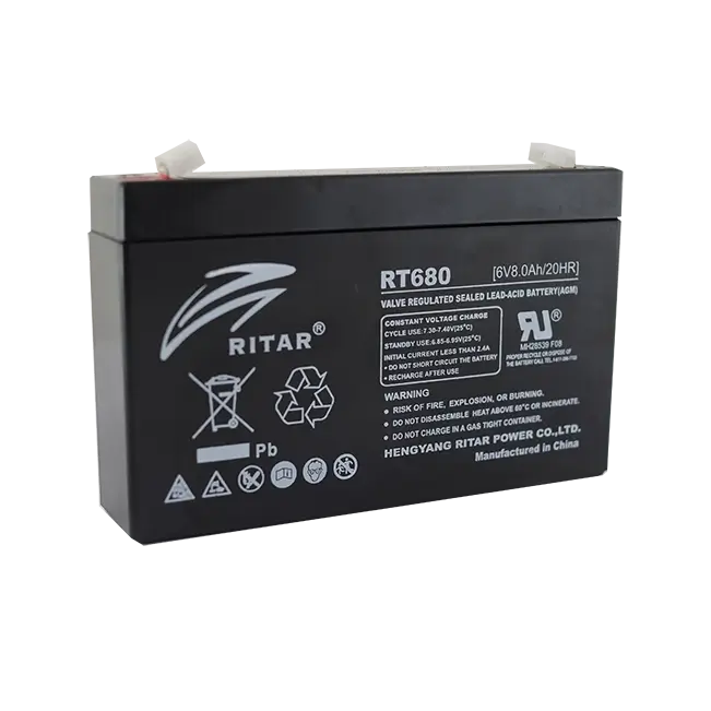 RT680 - Ritar 6V 8Ah Sealed Lead Acid Battery