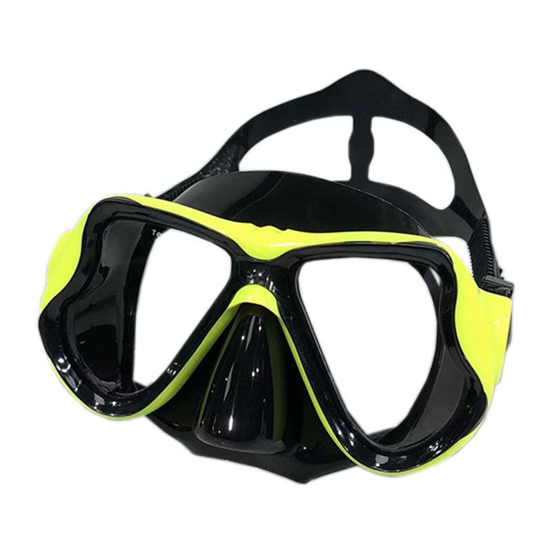 Premium Dive Mask with Corrective Lenses Yellow