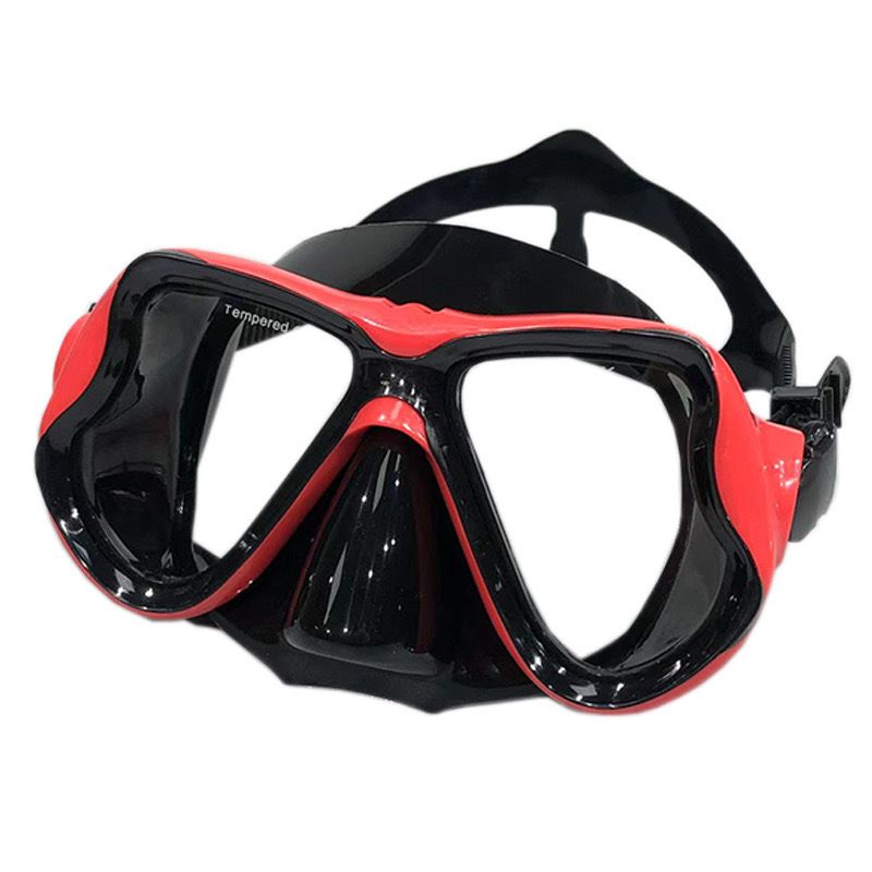 Premium Dive Mask with Corrective Lenses Red