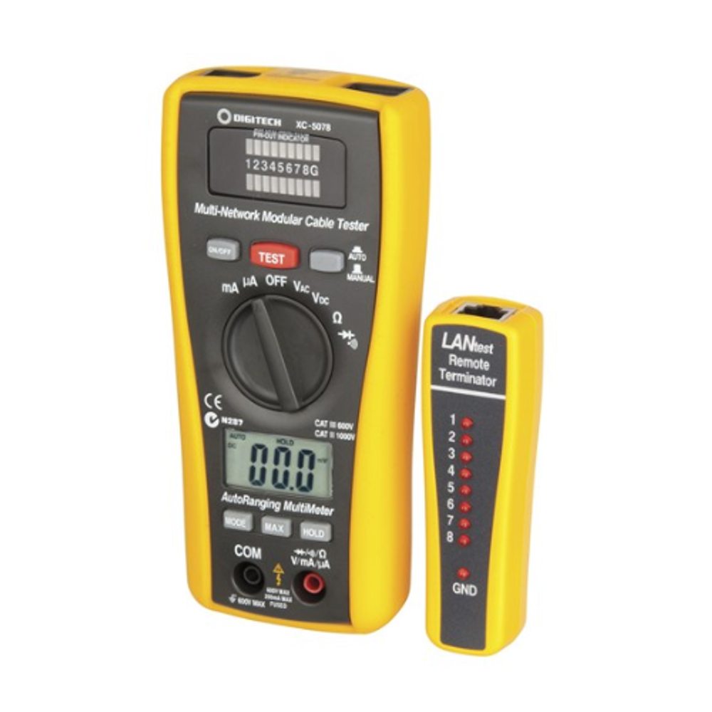 XC5078 2 in 1 Network Cable Tester and Digital Multimeter
