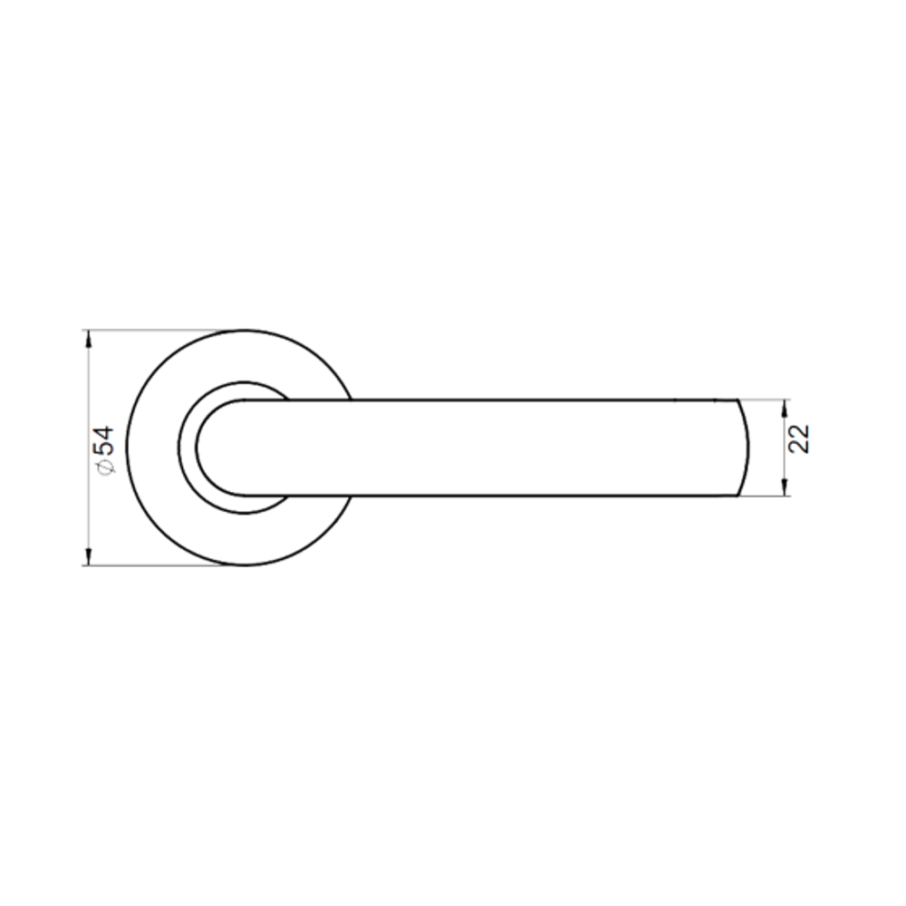 Matte black lever handle dimensions for keypad smart lock