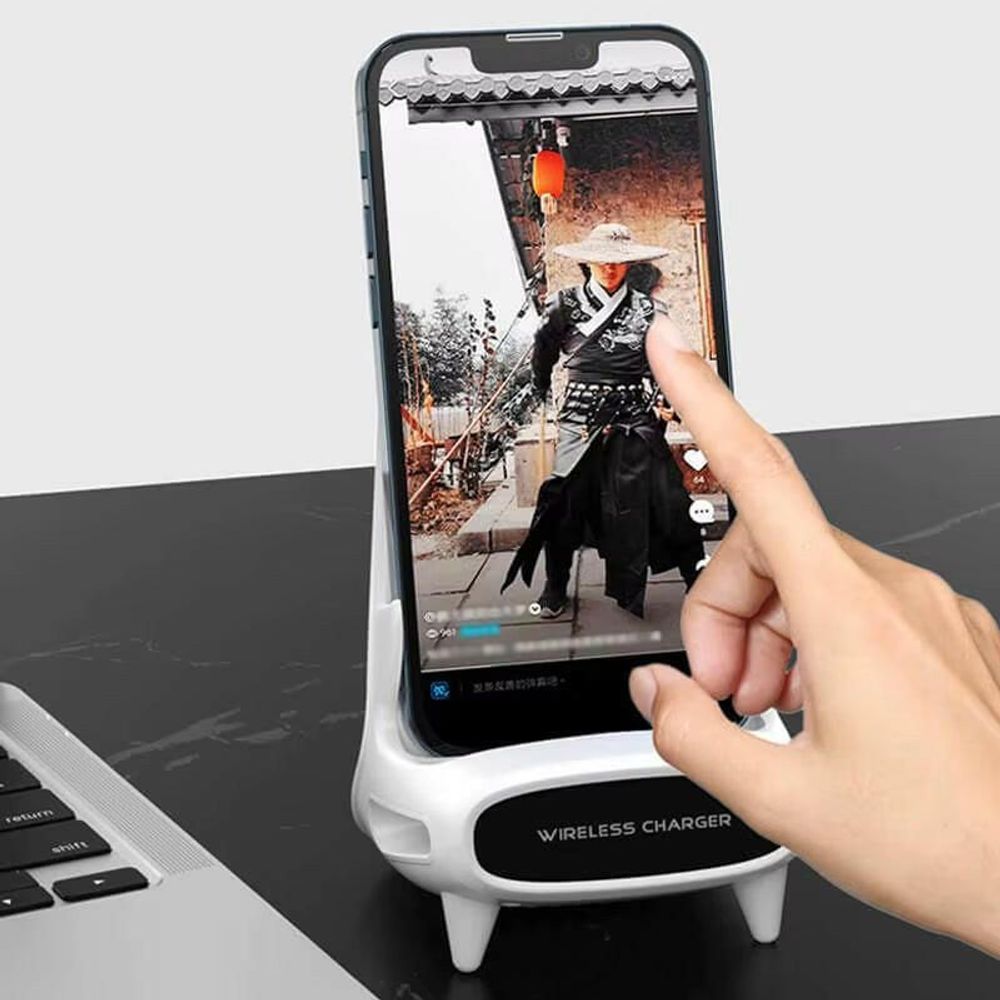 Mini Chair Wireless Fast Charger Multifunctional Phone Holder Charge Dock Station for Huawei Iphone