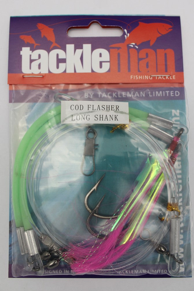 Cod Flasher Rig 6/0 LongShank - Yellow