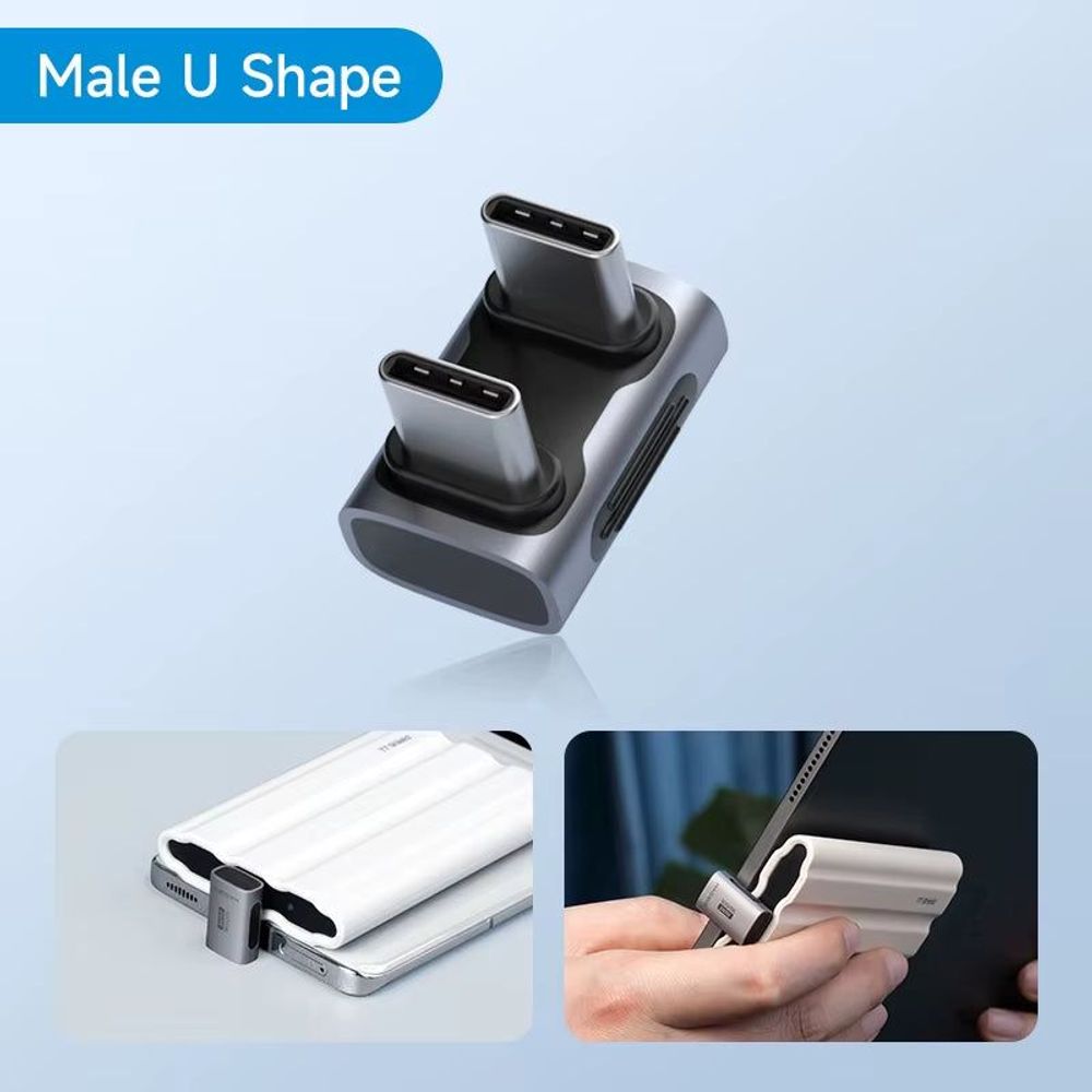 Hagibis 240W USB-C to USB-C Adapter Male U Shape