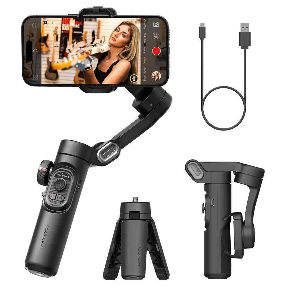 AOCHUAN Smart XE 3-Axis Handheld Gimbal Stabilizer Black