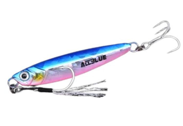 Premium 30gm Casting Jig Lures Blue with Pink Belly