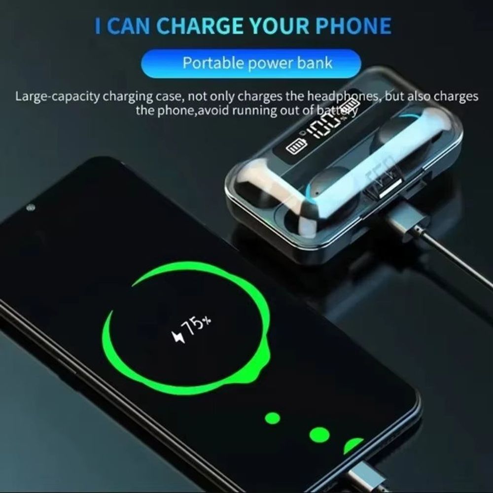 TWS F9-5 Earphone Bluetooth Wireless Earphones
