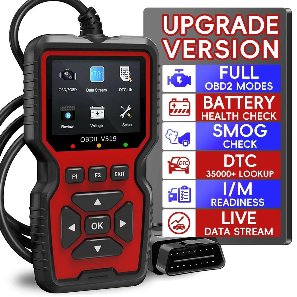 OBD2 Scanner - diagnostic tool for mechanics, DIY enthusiasts Red