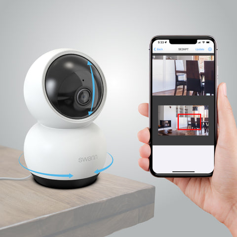 Swann EVO Pan and Tilt 2K Wi-Fi Indoor Camera Kit NZ (SWIFI-SE2KPT-AU)