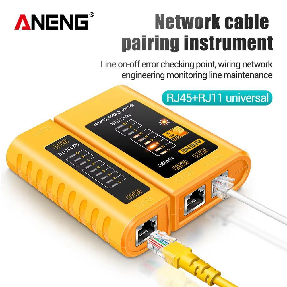 M469D Professional Network Cable Tester for RJ45, RJ11, RJ12, CAT5, and UTP - Essential Tool for Cable Diagnostics and Repair