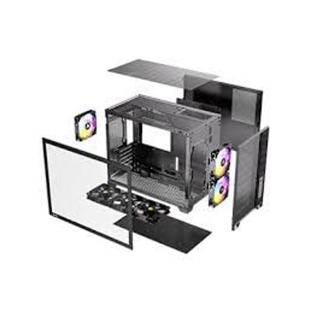 Antec Flux M MicroATX case 3x ARGB fans and 3 PWM fans