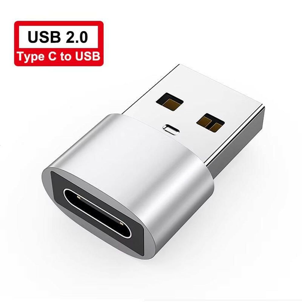 LED USB 3.0 to Type-C Adapter - OTG USB-C and USB-A to Micro USB Female Connector for Samsung, Xiaomi, and POCO Devices Type-C To Usb 2.0 (365458)