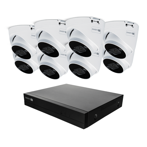 Swann AdvancedX wired 4K NVR security system with 8 dome cameras