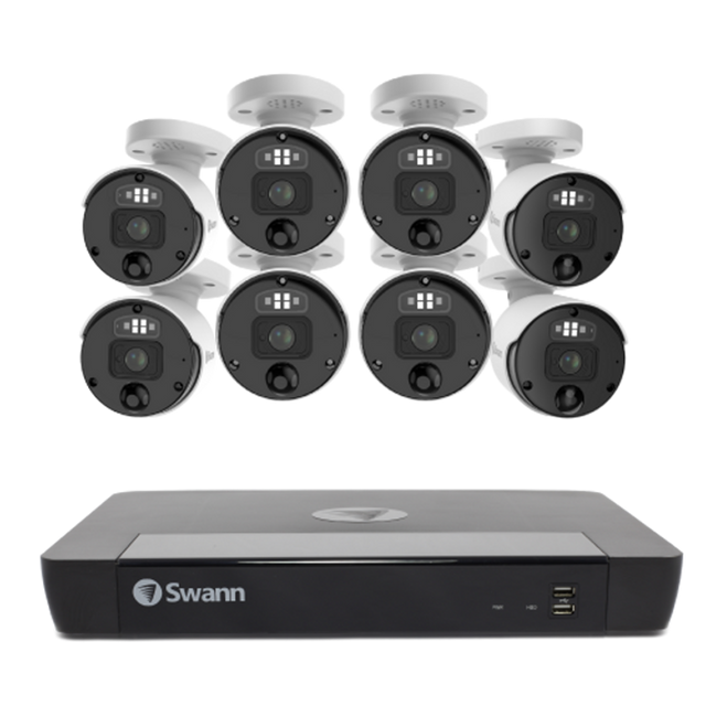 Swann NVR16-8580 4TB / 8x NHD-1200BE Enforcer Bullet IP Digital Still Cameras