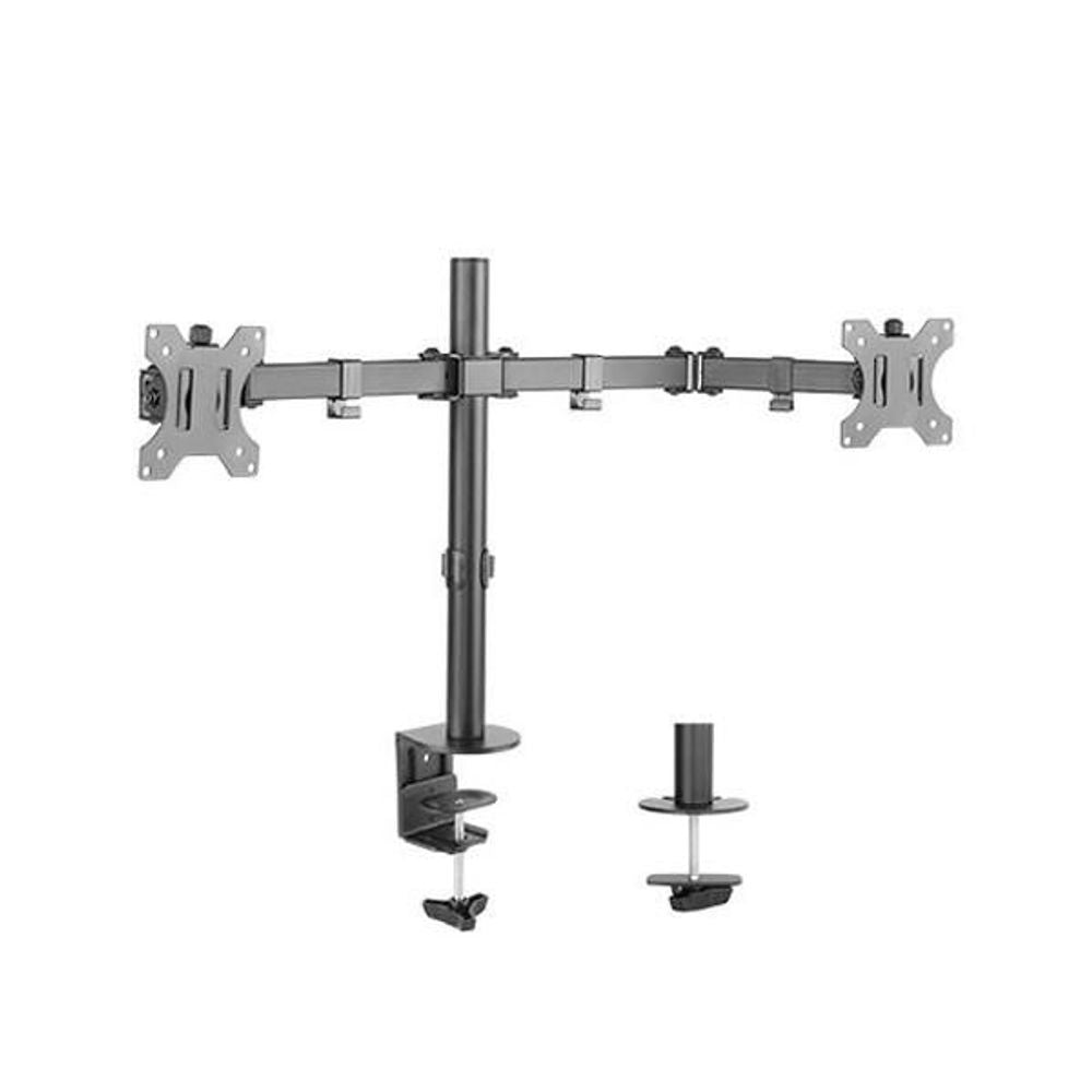 BT-LDT12-C024N - Bracom Economy Dual Monitor Articulating Steel Monitor Arm Desk Mount