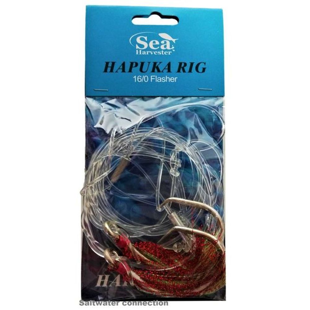 Hapuka fishing rig package with red flasher and silver wire leader