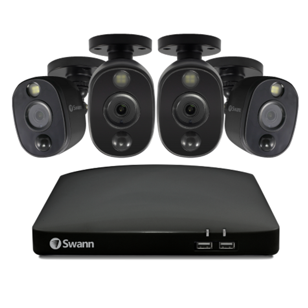 Swann DVR4-4680 1080p/1TB/4 x 1080MSFBB Black SWL Analogue CCTV cameras