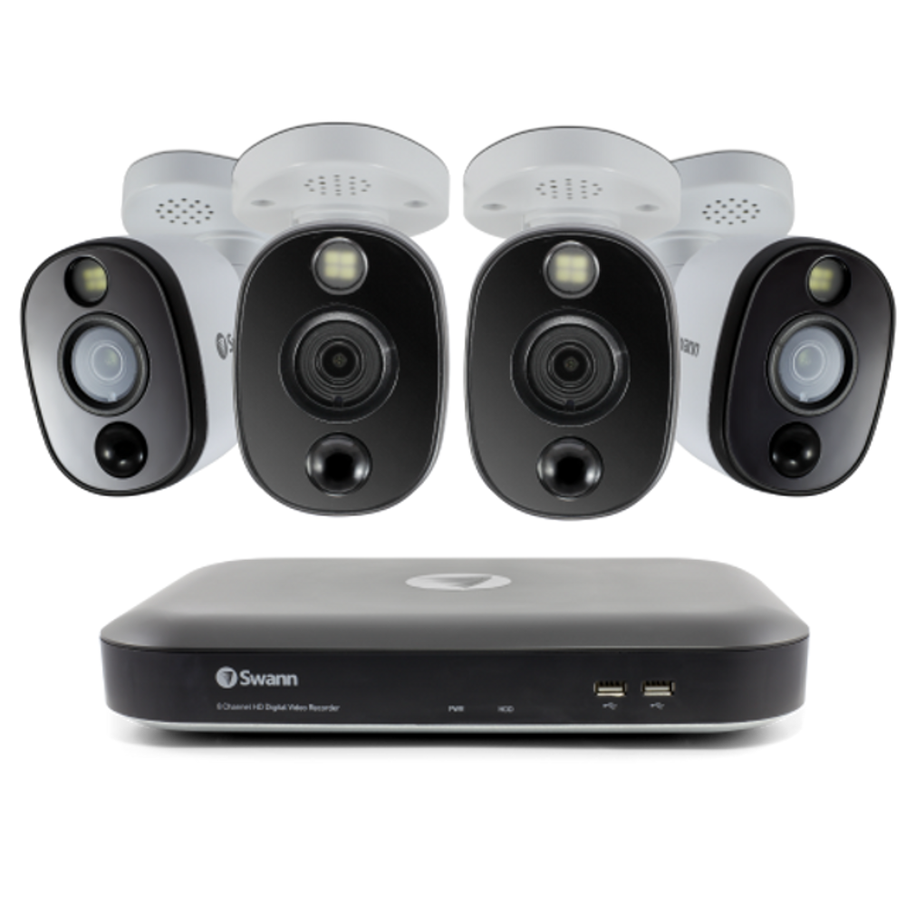 Swann DVR4-5580 4K/1TB/ 4 x PRO-4KWLB SWL + Siren Cameras