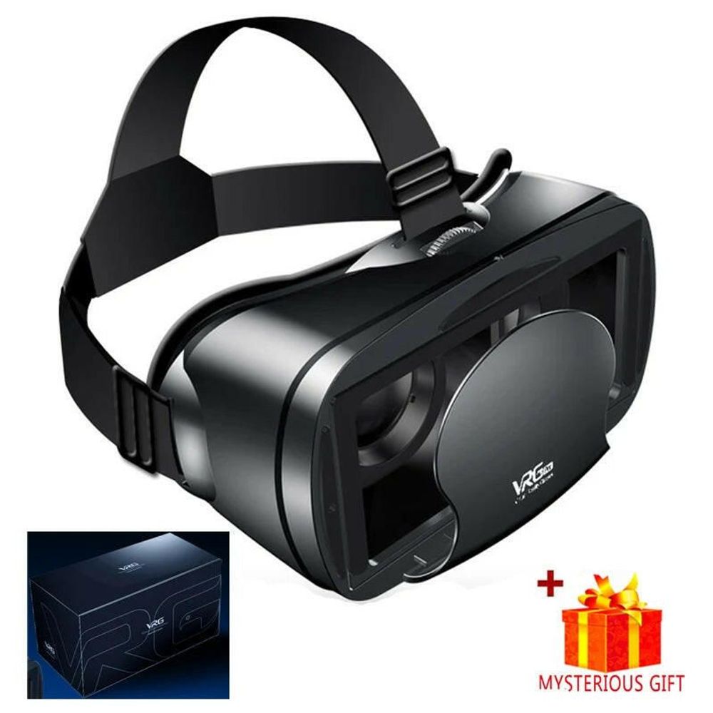 Virtual Reality 3D VR Headset Smart Glasses Helmet for Smartphones Cell Phone Mobile 7 Inches Lenses Binoculars with Controllers Only Vr