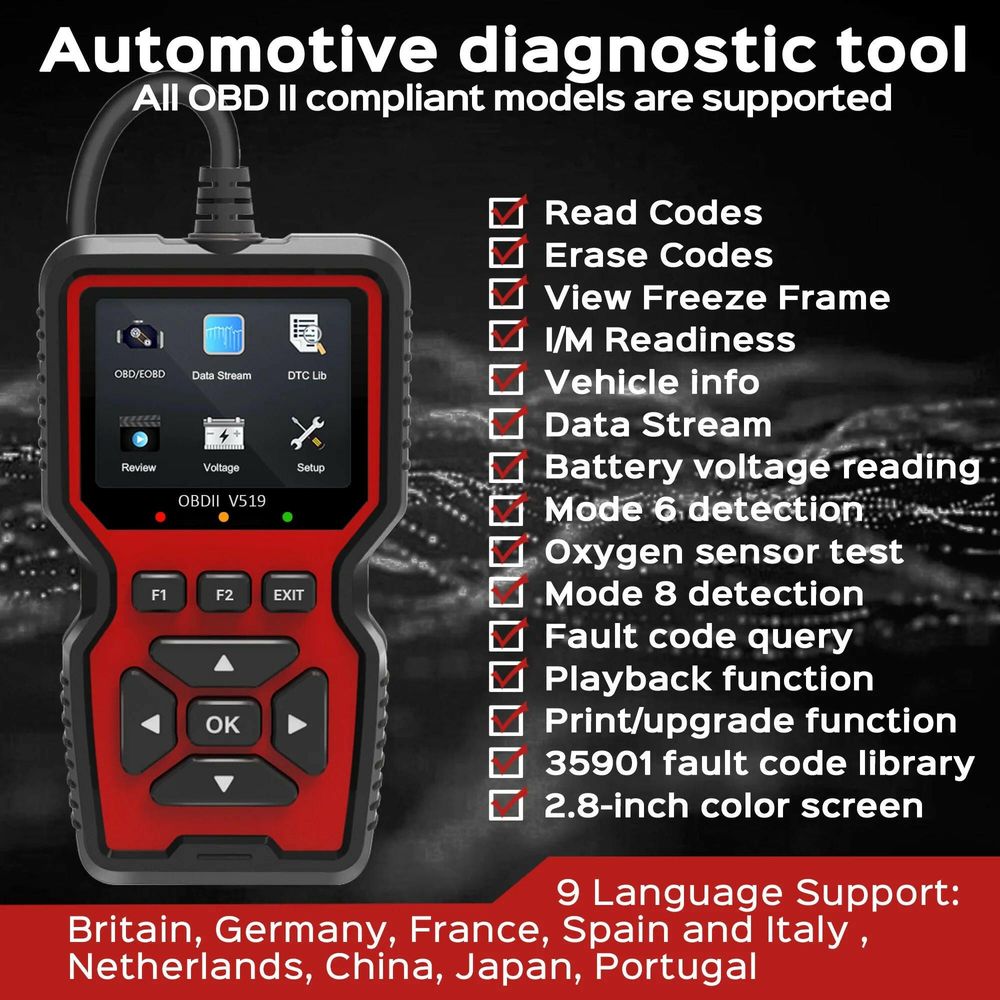 OBD2 Scanner - diagnostic tool for mechanics, DIY enthusiasts