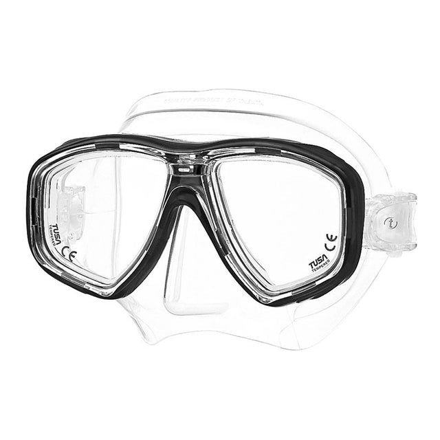 TUSA Freedom Ceos (M-212) diving mask including prescription lenses Black