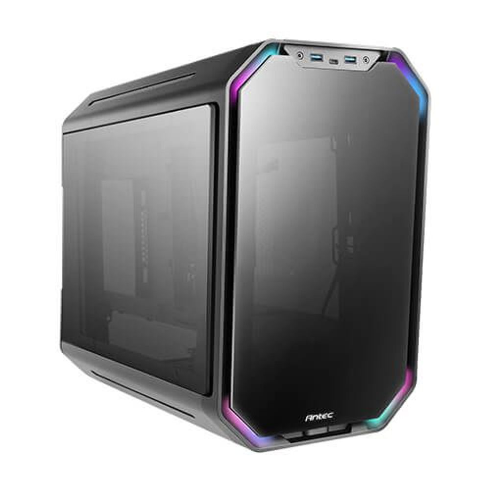 CASE-ANT-DARKCUBE - Antec Dark Cube MATX case with dual front Panel Aluminum Alloy Body Mid Tower Case