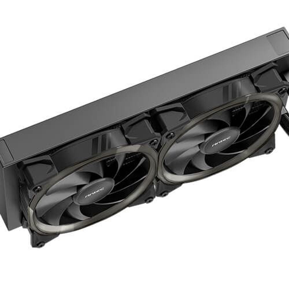 240mm liquid cooling radiator with black fin stack and mounting frame