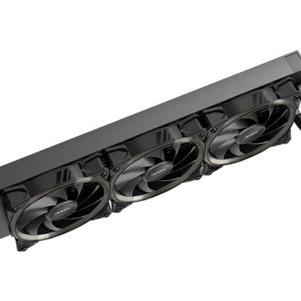 ARGB liquid cooler radiator fans, black fan blades with multicolor LED ring lighting