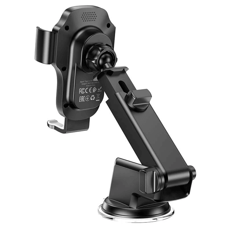 Hoco HW3 Wireless Fast Charging Car Phone Holder | 5W–15W Dashboard & Windshield Mount