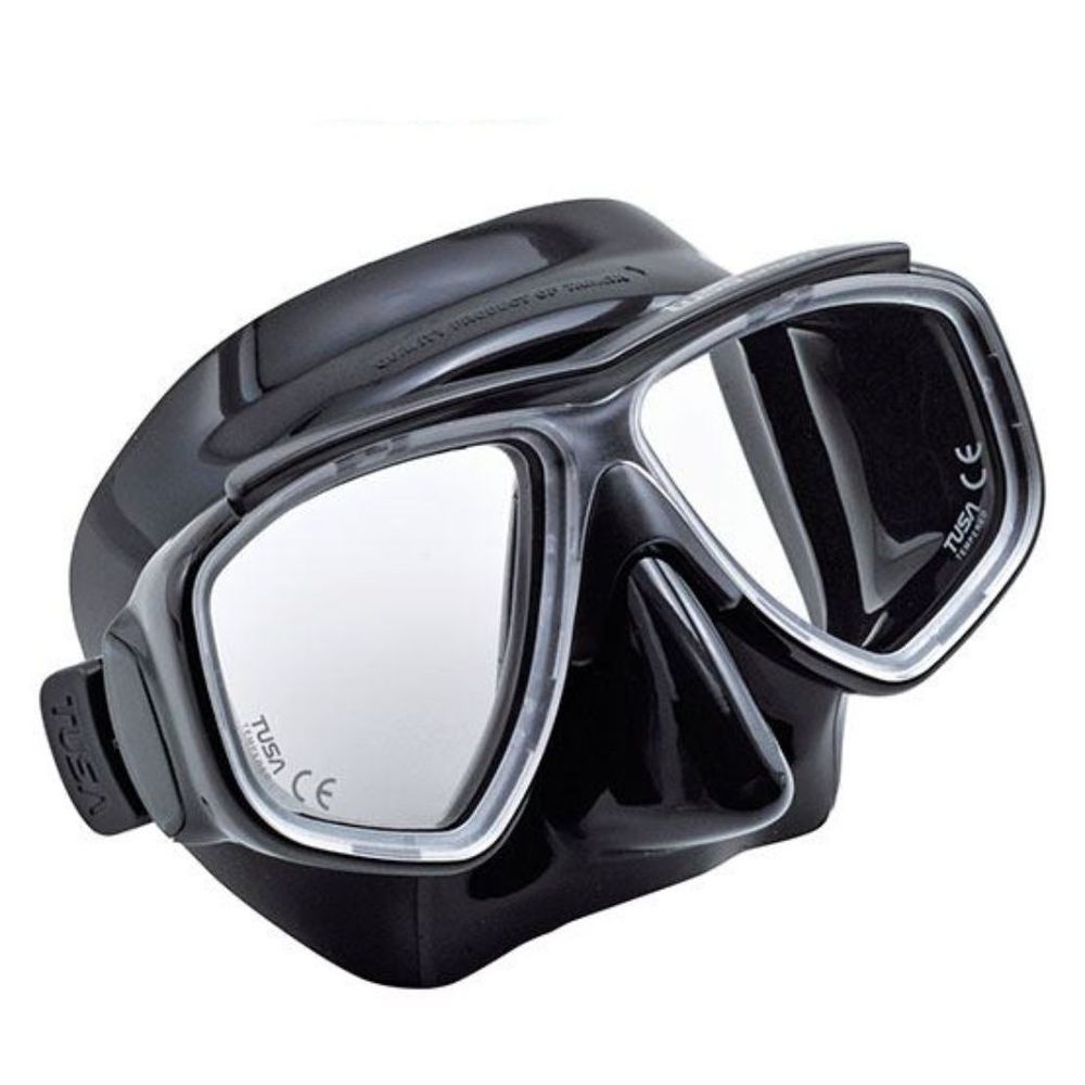 Tusa Splendive Adult Dive Mask- Corrective Lense Available Black Black No Special Lense