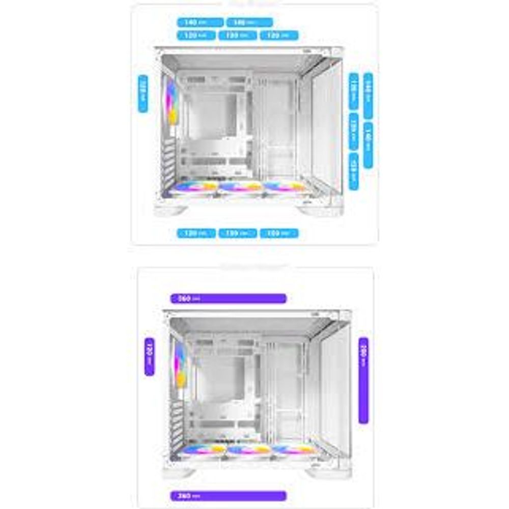 Antec C5 Curve ARGB White mid tower case