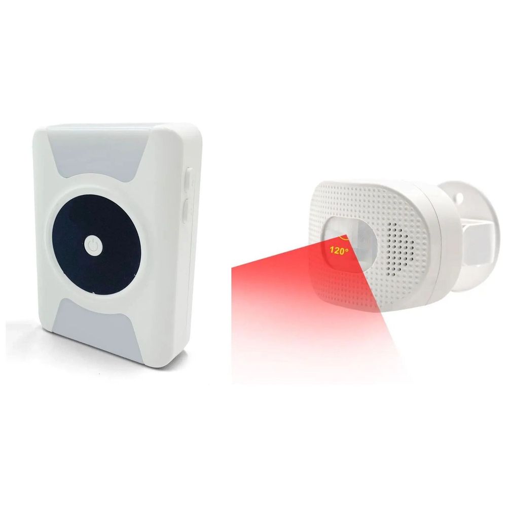Portable Vibrating/Flashing/Sound Pager with Wireless Motion Sensor