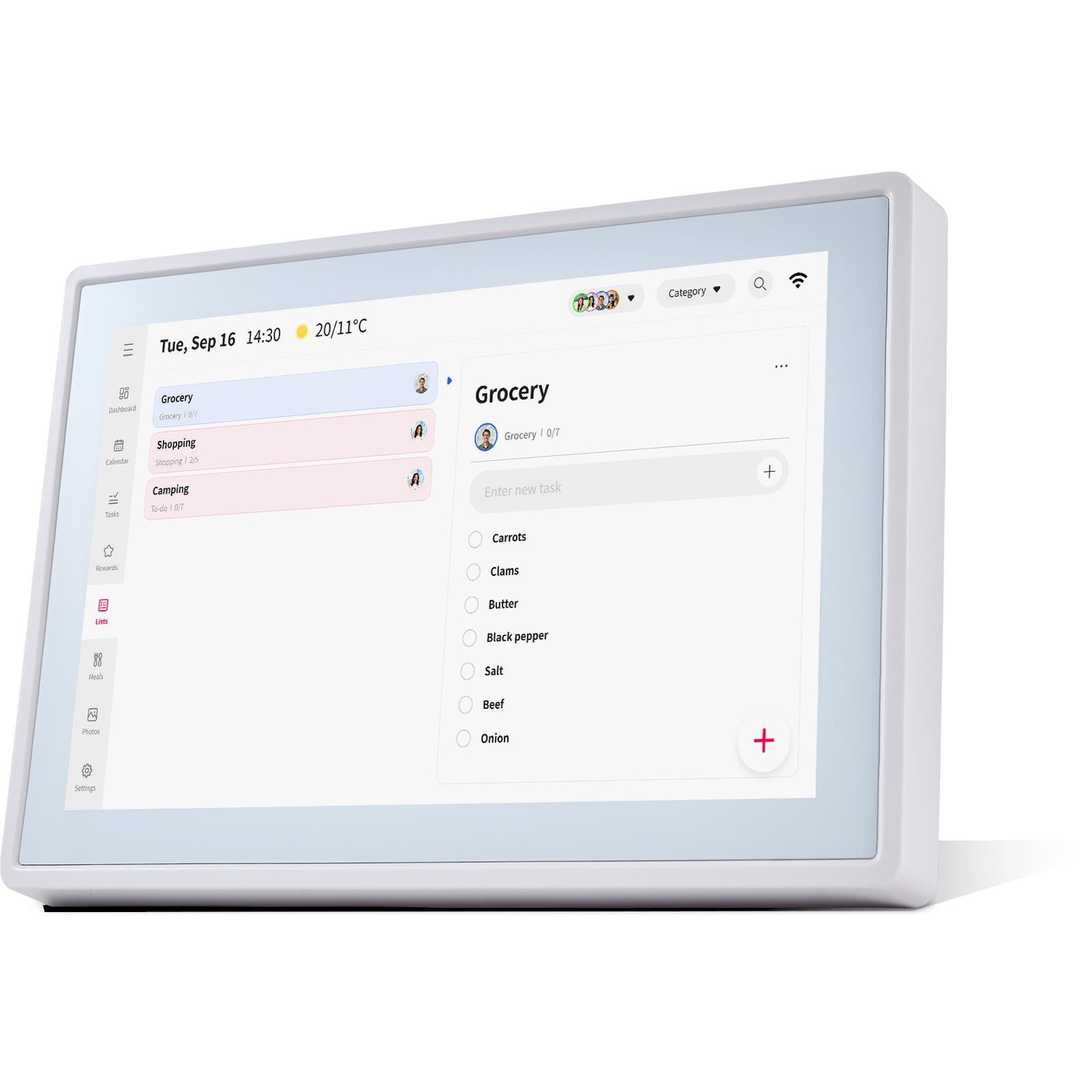 Jackson OnePlace 10.1 inch white touchscreen family calendar, product image 7