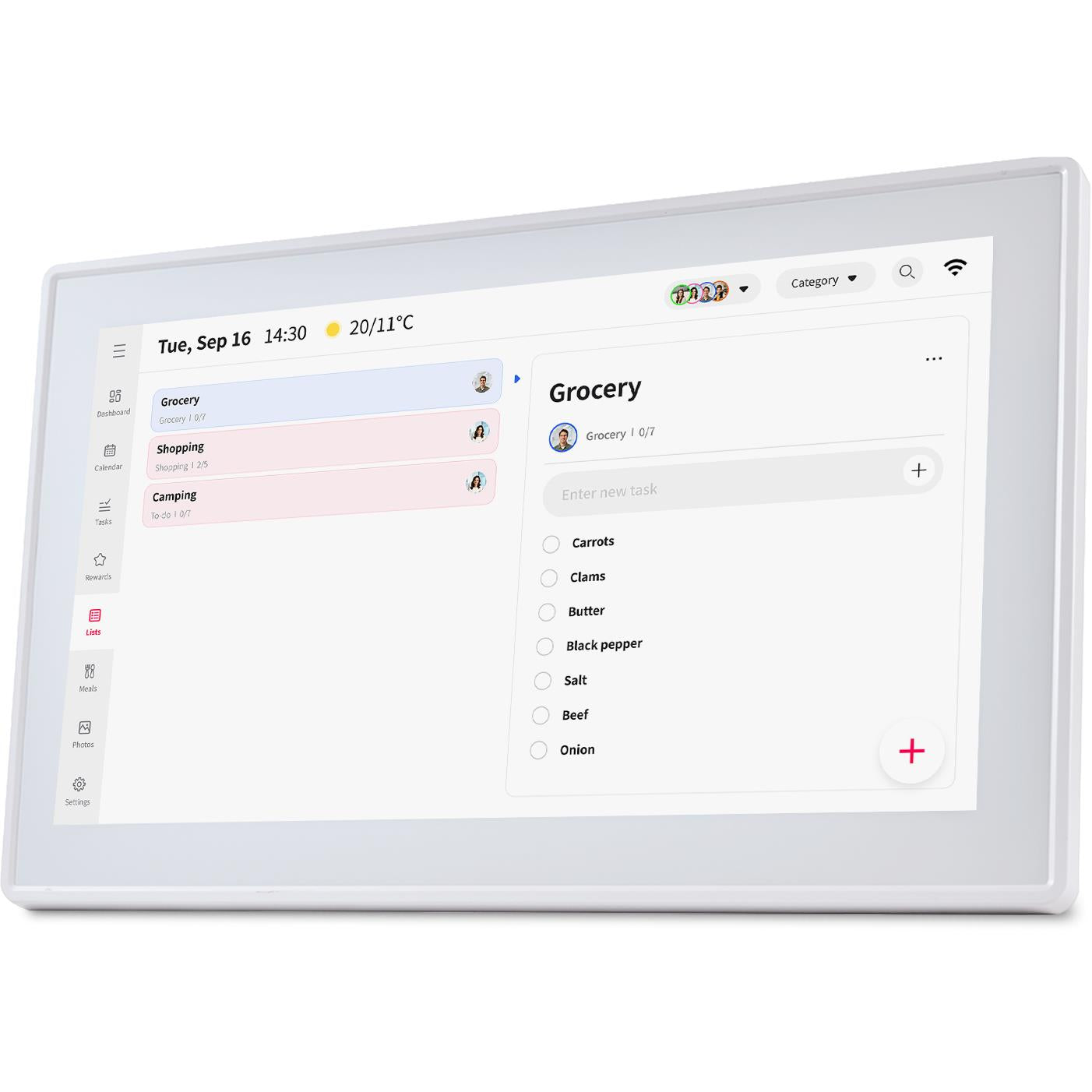 Jackson OnePlace 15.6 inch white touchscreen family calendar, product image 6