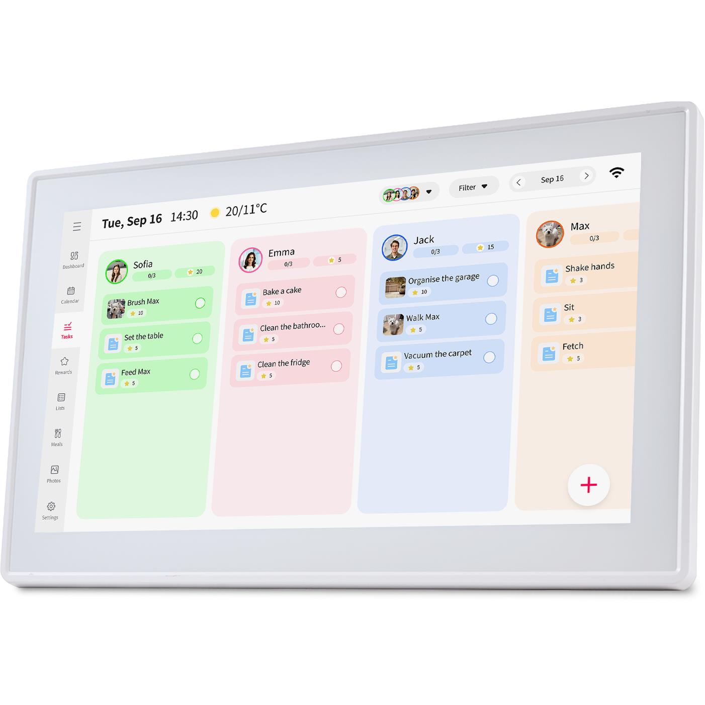 Jackson OnePlace 15.6 inch white touchscreen family calendar, product image 7