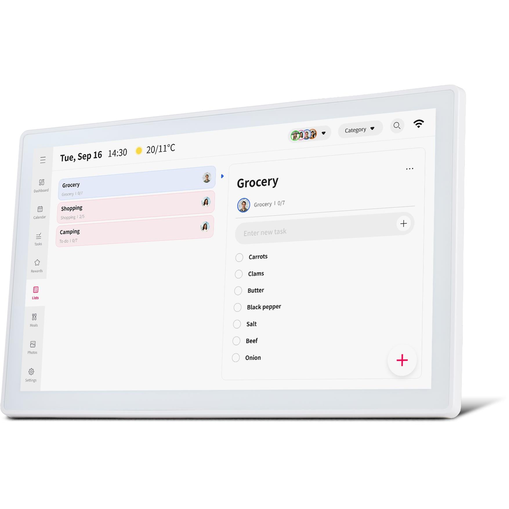 Jackson OnePlace 21.5 inch white touchscreen family calendar, product image 6