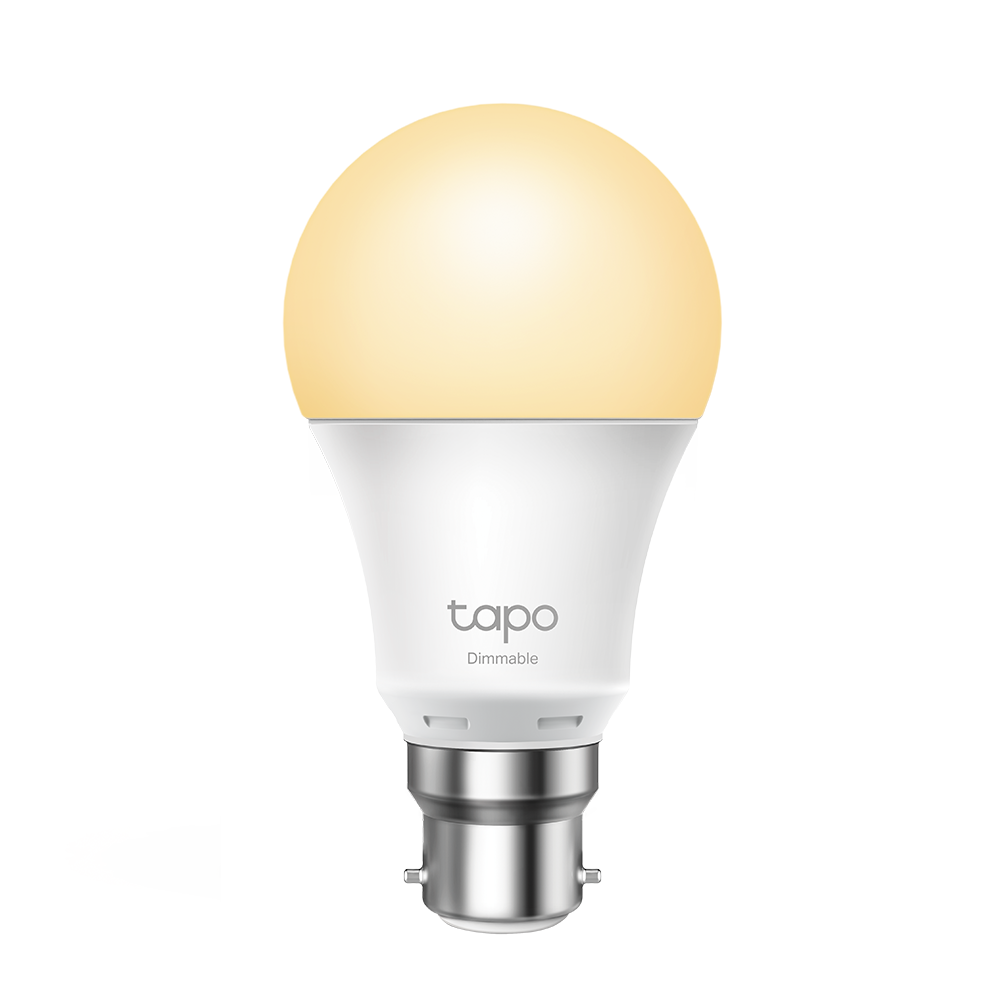 TL-TAPOL510B - TP-Link Tapo L510E Smart Wi-Fi Dimmable LED Bulb, B22, 8.7W, 806 Lumens, 2700K , Bayonet