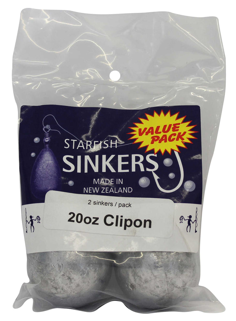 Starfish Clip-On Swivel Sinkers - Value Packs 20 oz - Value Pack - Qty 2