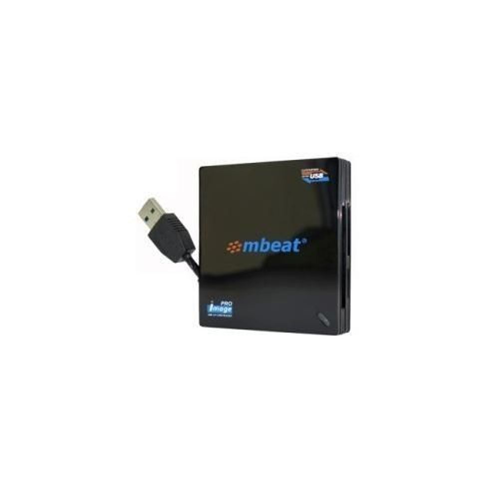 Mbeat USB 3.0 card reader, black with USB connector